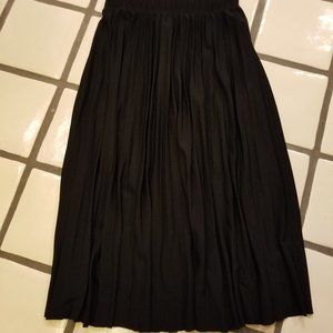 Posh Black Pleated Skirt